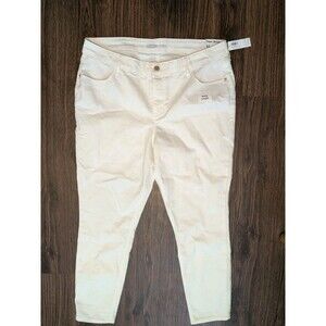 Old Navy Womens High Rise Ankle Super Skinny Jeans Size 14 Short White Pockets